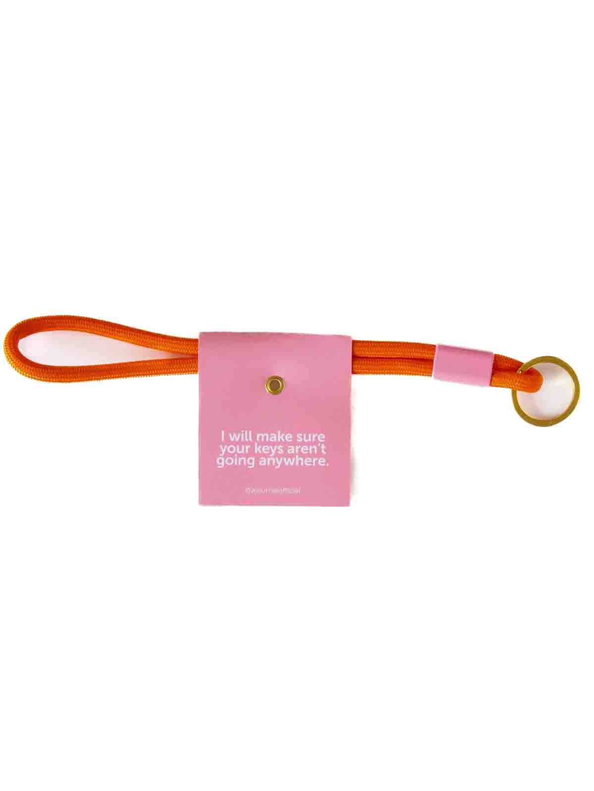 Schlüsselschnur in orange-rot - 15 cm