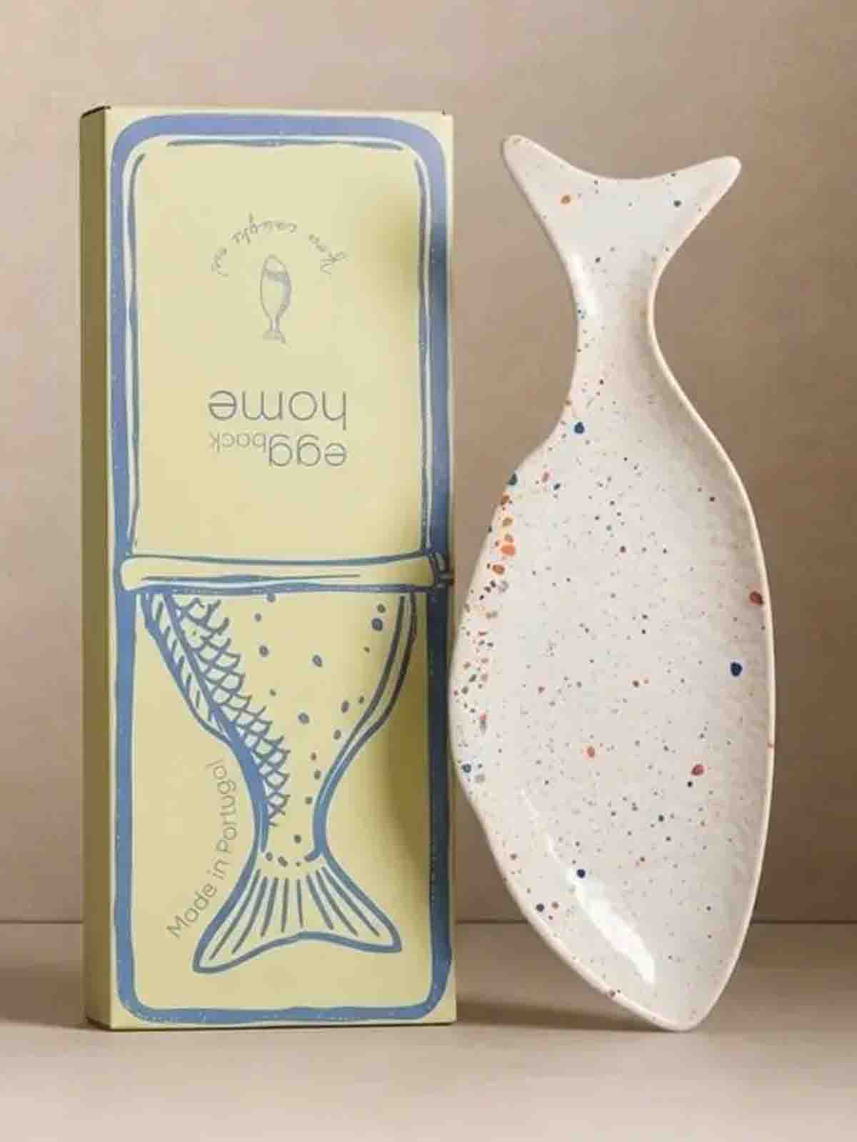 Fad & quot;fisk"confetti"30.5 x 14.5 cm in weiß