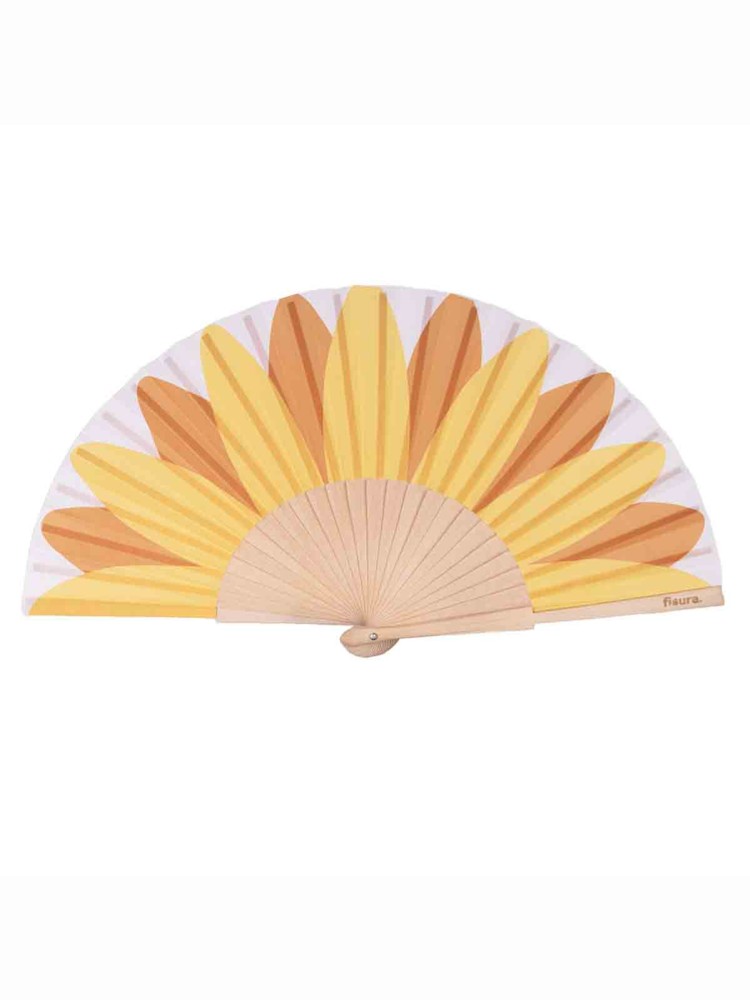 Fan - Weiß mit Sonnenblumen - Bild 2
