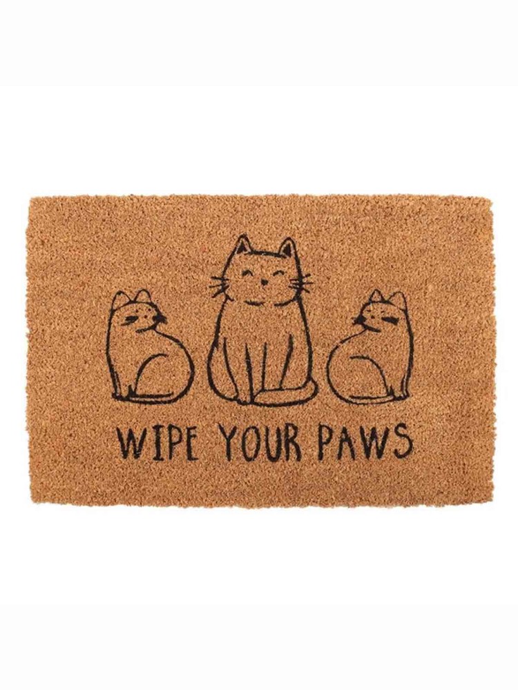 Fußmatte 40 x 60 cm - Wischen Sie Ihre Pfoten mit Katzen