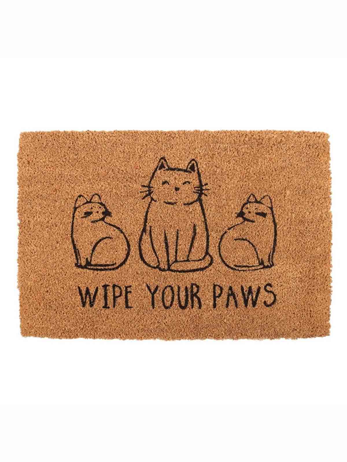 Fußmatte 40 x 60 cm - Wischen Sie Ihre Pfoten mit Katzen