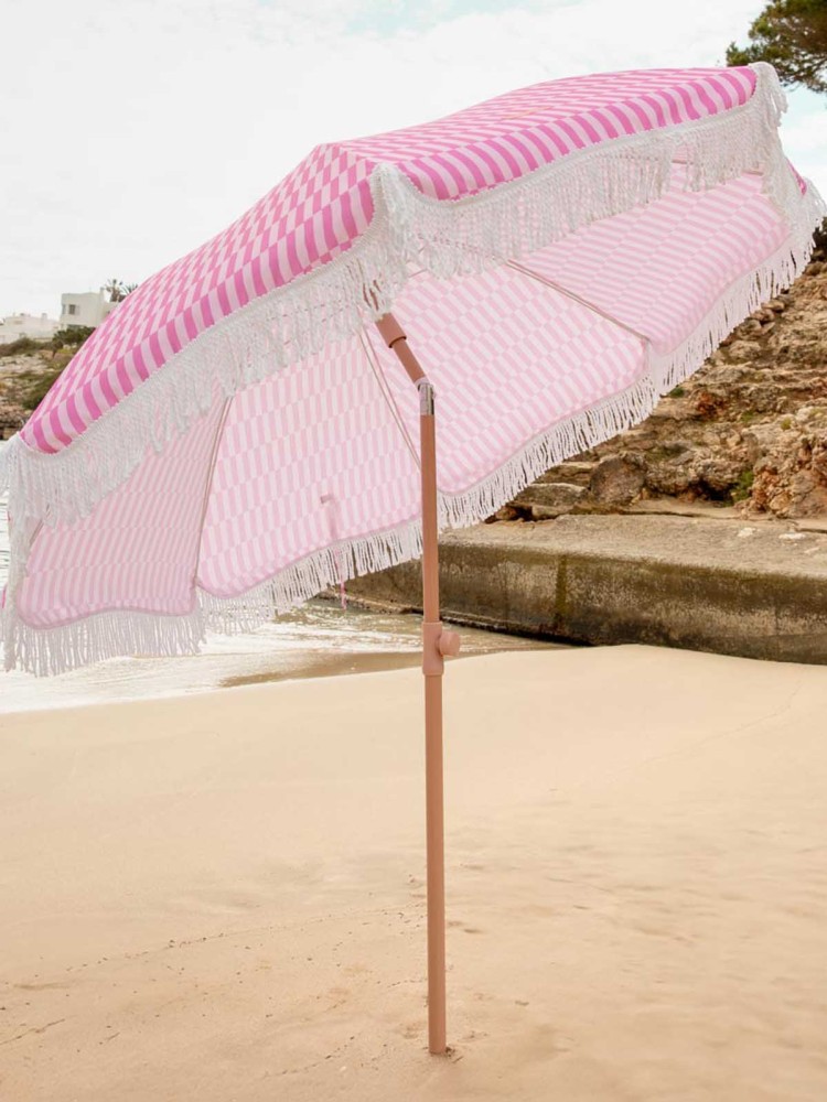 Strandschirm mit UV-Schutz - rosa gestreift - Bild 6