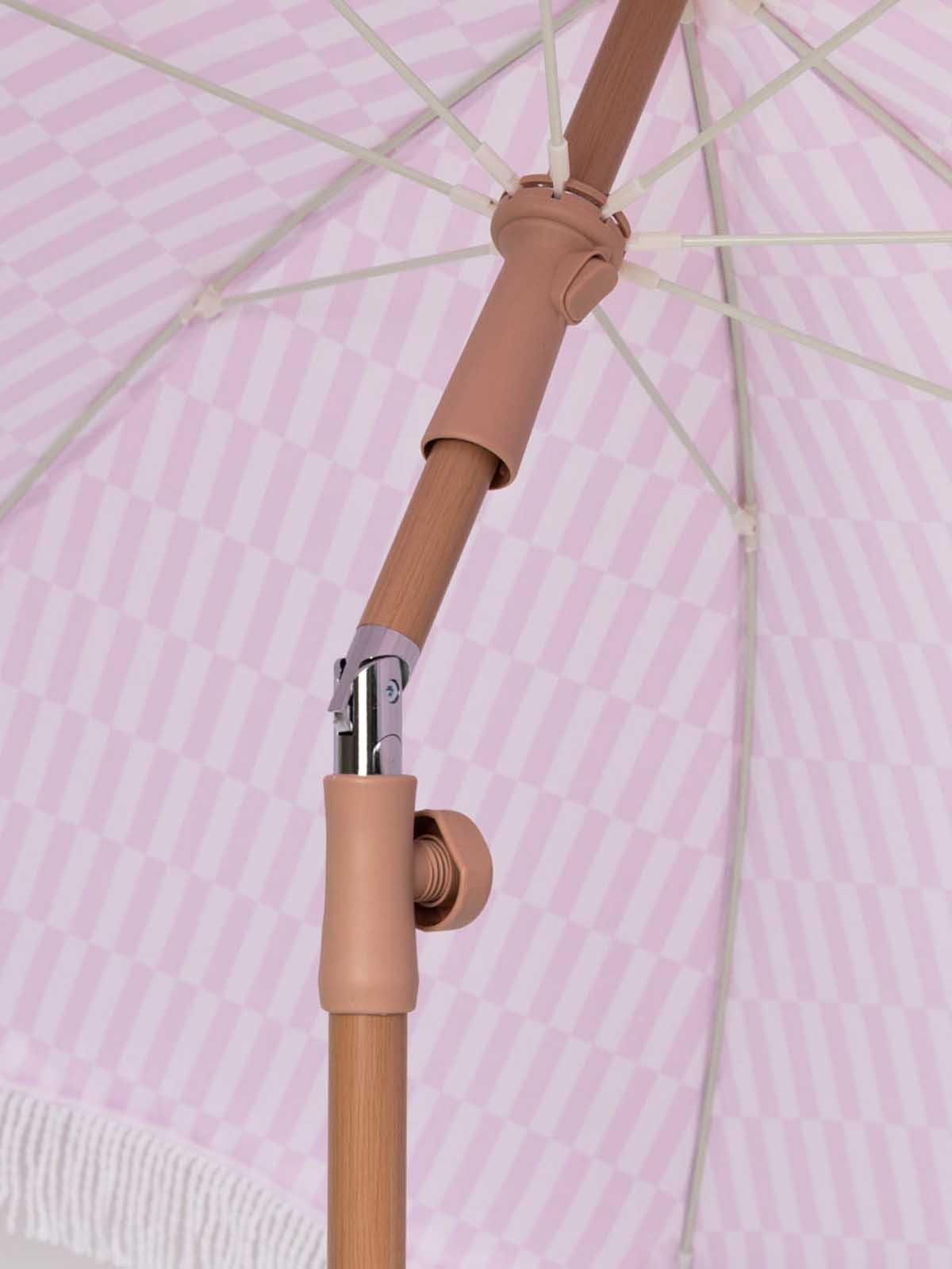 Strandschirm mit UV-Schutz - rosa gestreift - Bild 5
