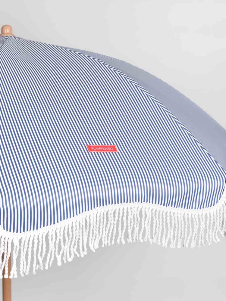 Strandschirm mit UV-Schutz - Blau gestreift - Bild 10