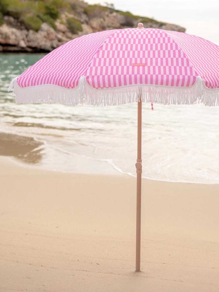 Strandschirm mit UV-Schutz - rosa gestreift - Bild 3