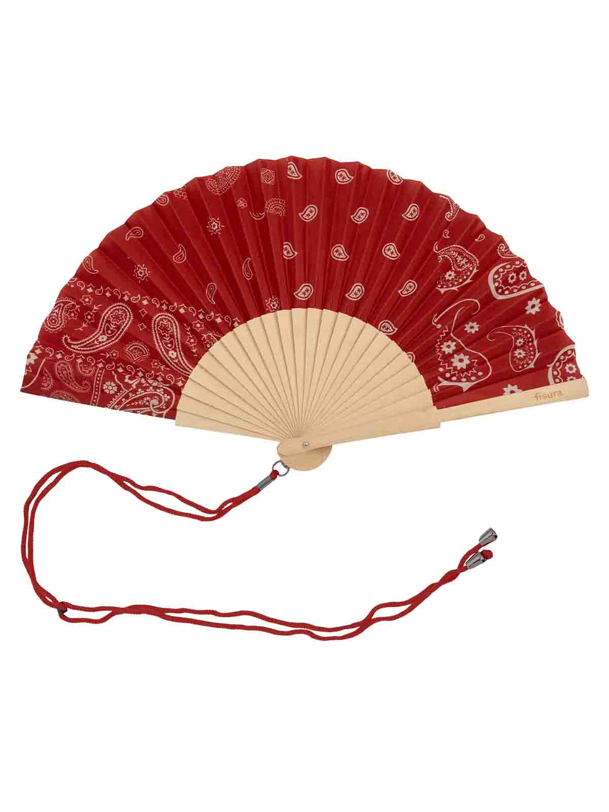 Alternative Ansicht von Fan - Rot mit Paisley-Muster