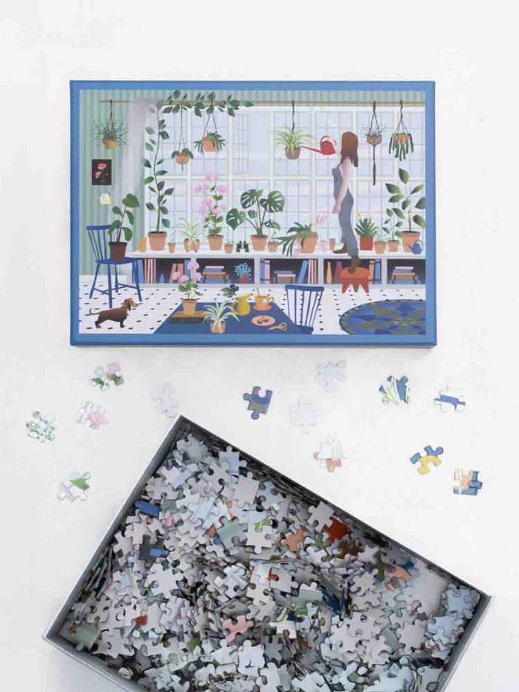 Puzzle 1000 Stück (rund) - Pflanzenliebhaber