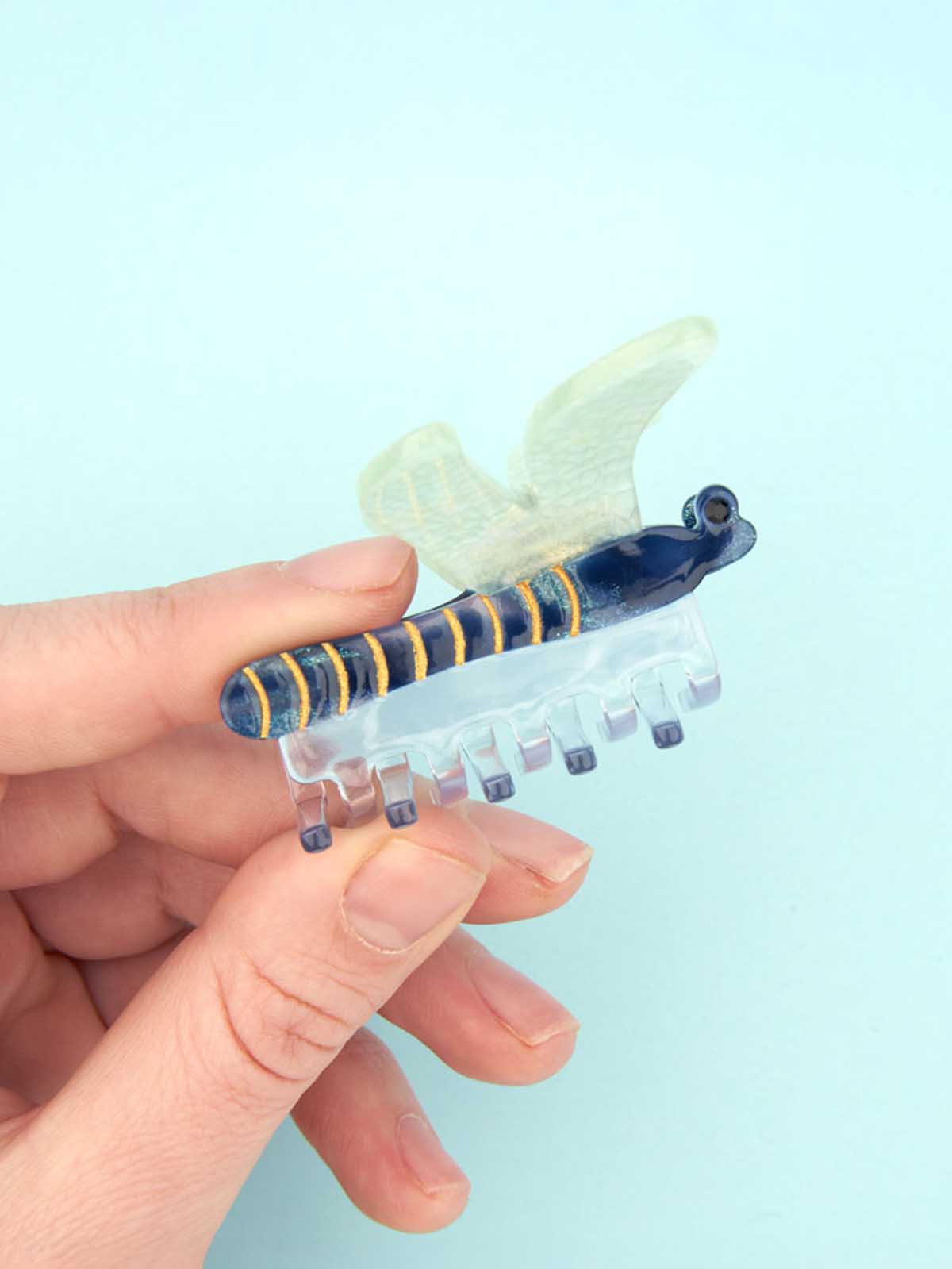 Haarclip - Blau und Mint Schmuck