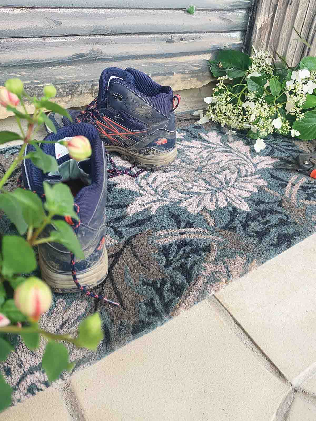 Alternative Ansicht von Doormat 45x75 cm - Englischer Garten in grau-blauen Farben