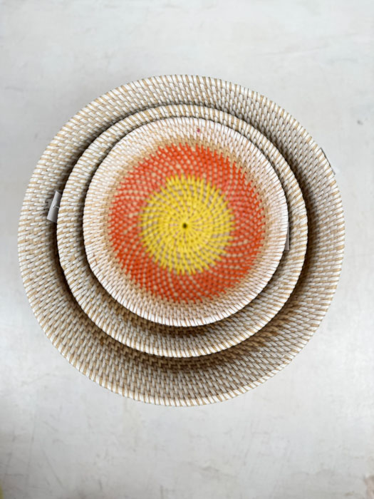 Alternative Ansicht von Brotkorb (3 Größen) - Off-weiß, orange und gelb