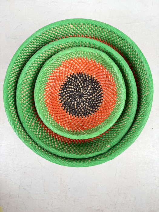 Alternative Ansicht von Brotkorb (3 Größen) – grün, orange und schwarz