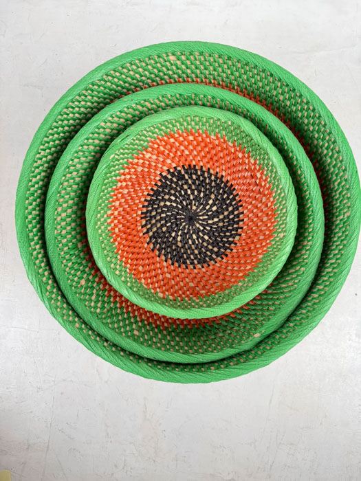 Brotkorb (3 Größen) - Grün, Orange und Schwarz - Bild 3