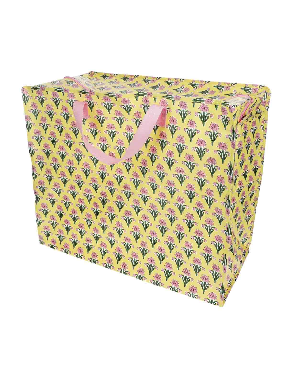 Jumbo Aufbewahrungsbeutel 78 Liter - Chandani mit Blumen