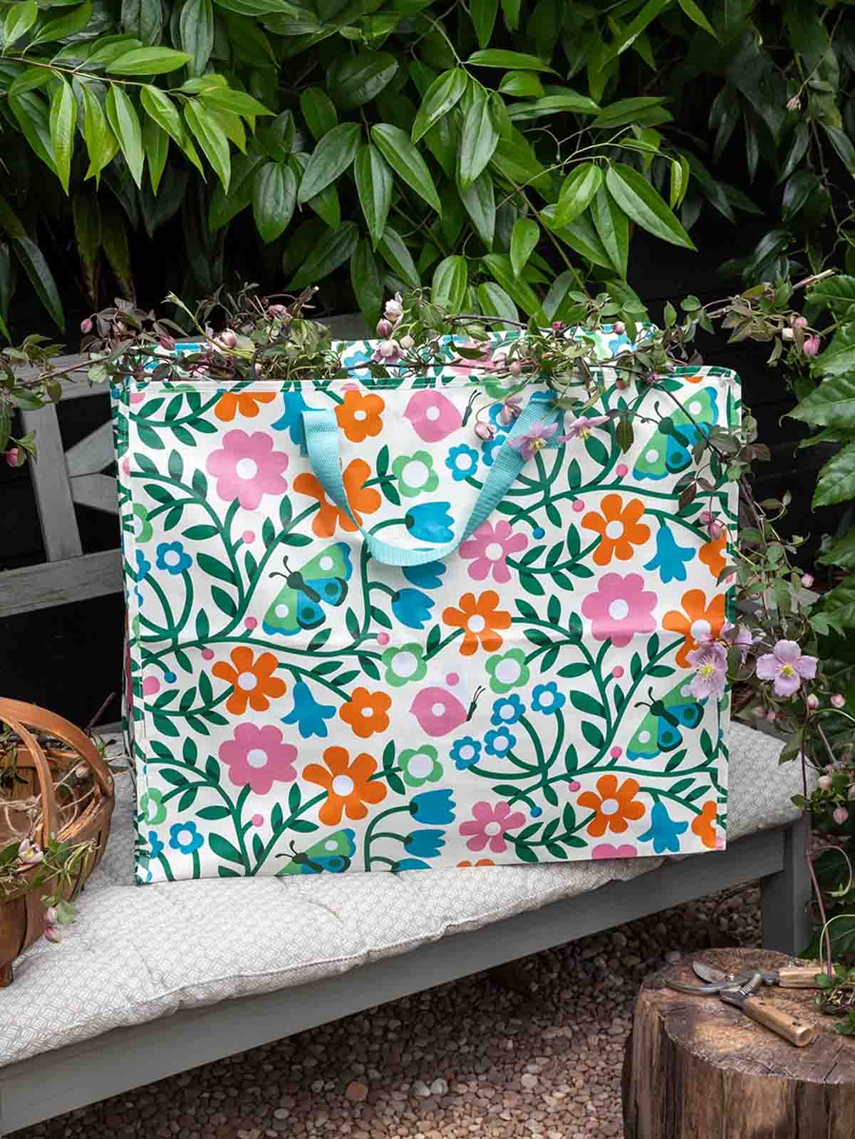 Jumbo Aufbewahrungsbeutel 78 Liter - Blumen und Schmetterlinge - Bild 3