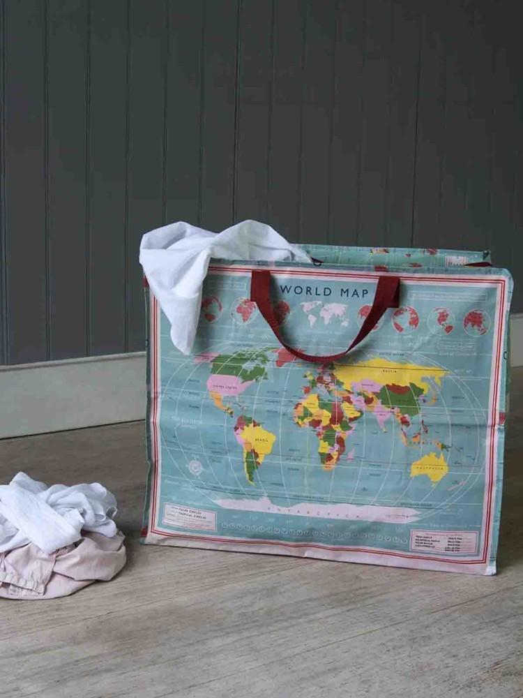 Jumbo Aufbewahrungsbeutel 78 Liter - Weltkarten
