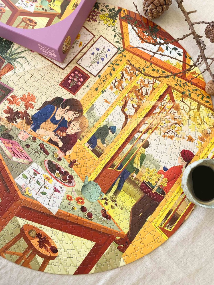 Puzzlespiel 1000 Stück (rund) - Kastaniensaison - Bild 4