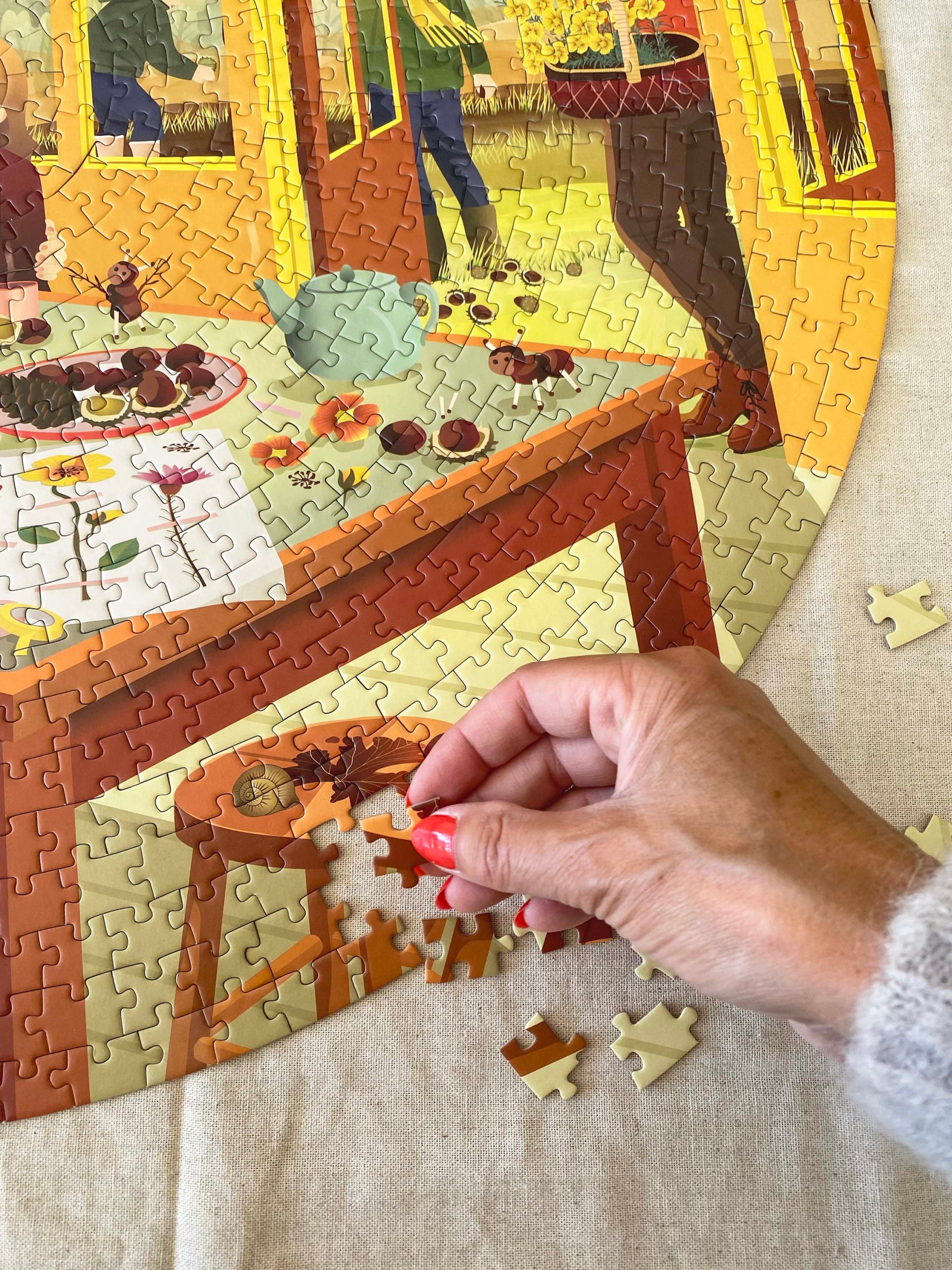 Puzzle-Spiel 1000 Stück (rund) - Kastaniensaison - Bild 5
