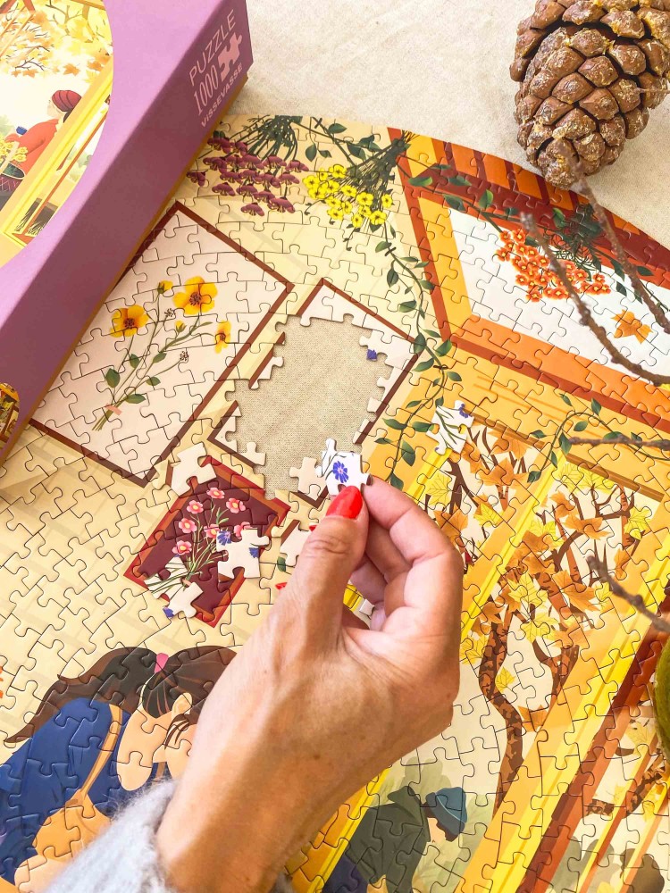 Puzzlespiel 1000 Stück (rund) - Kastaniensaison - Bild 6