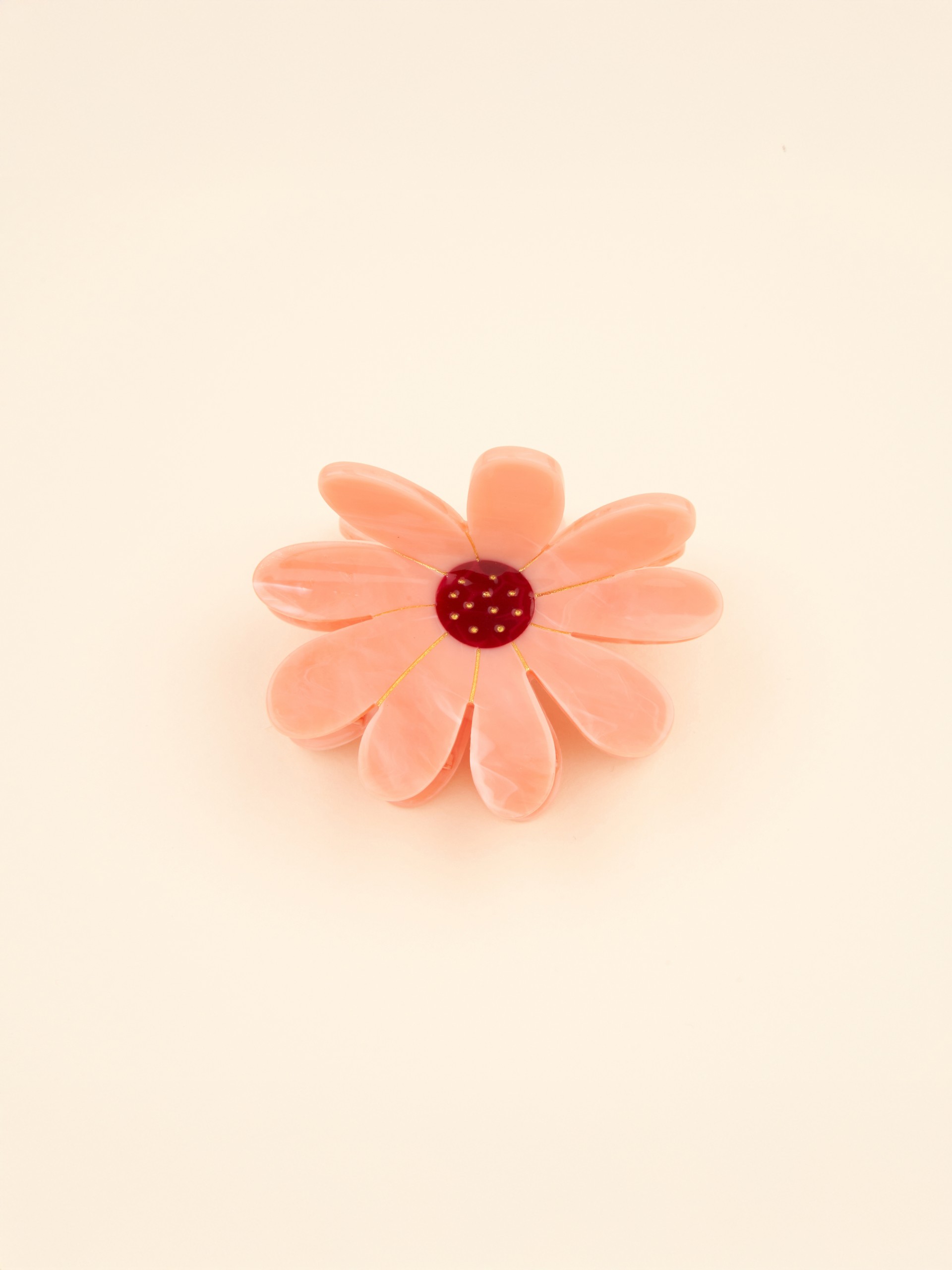 Haarclip – Rosa Blume – Himbeere Mitte