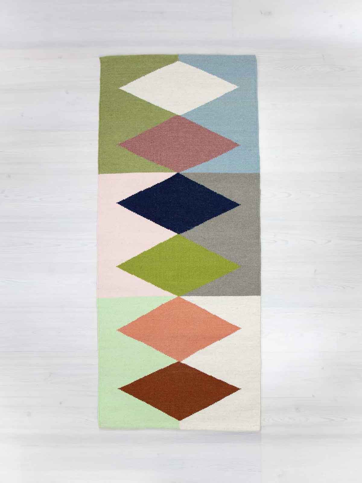 Alternative Ansicht des handgewebten Teppichs - 70 x 165 cm