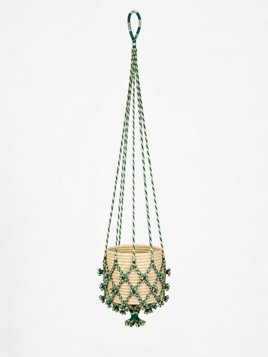 Jute Suspension in natur/grün - groß