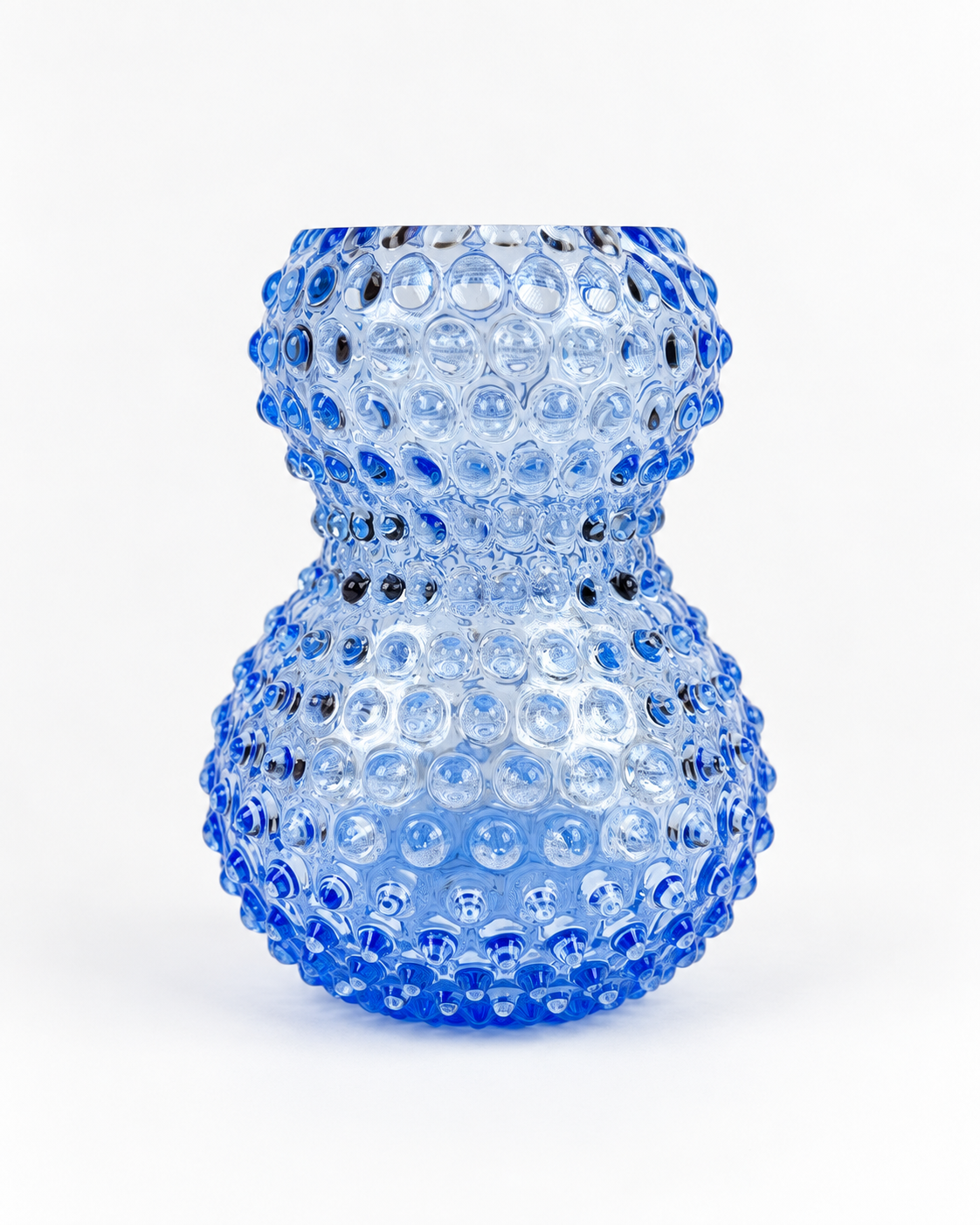 Alternative Ansicht der Big Birdie Vase (20 cm) in Stachelschweinglas - Hellblau