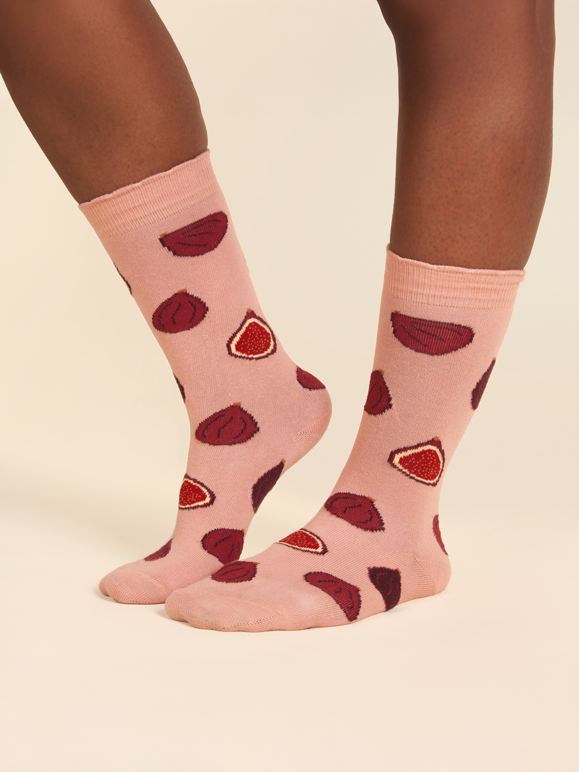 Socken - Rosa mit Feigen