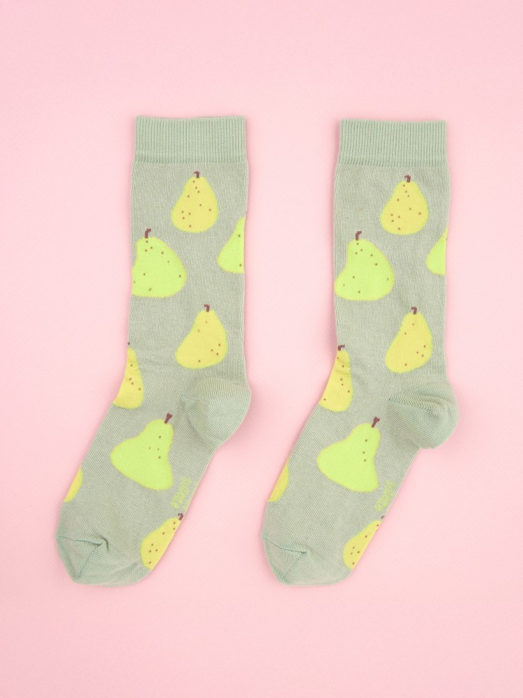 Socken - Hellgrün mit Lampen