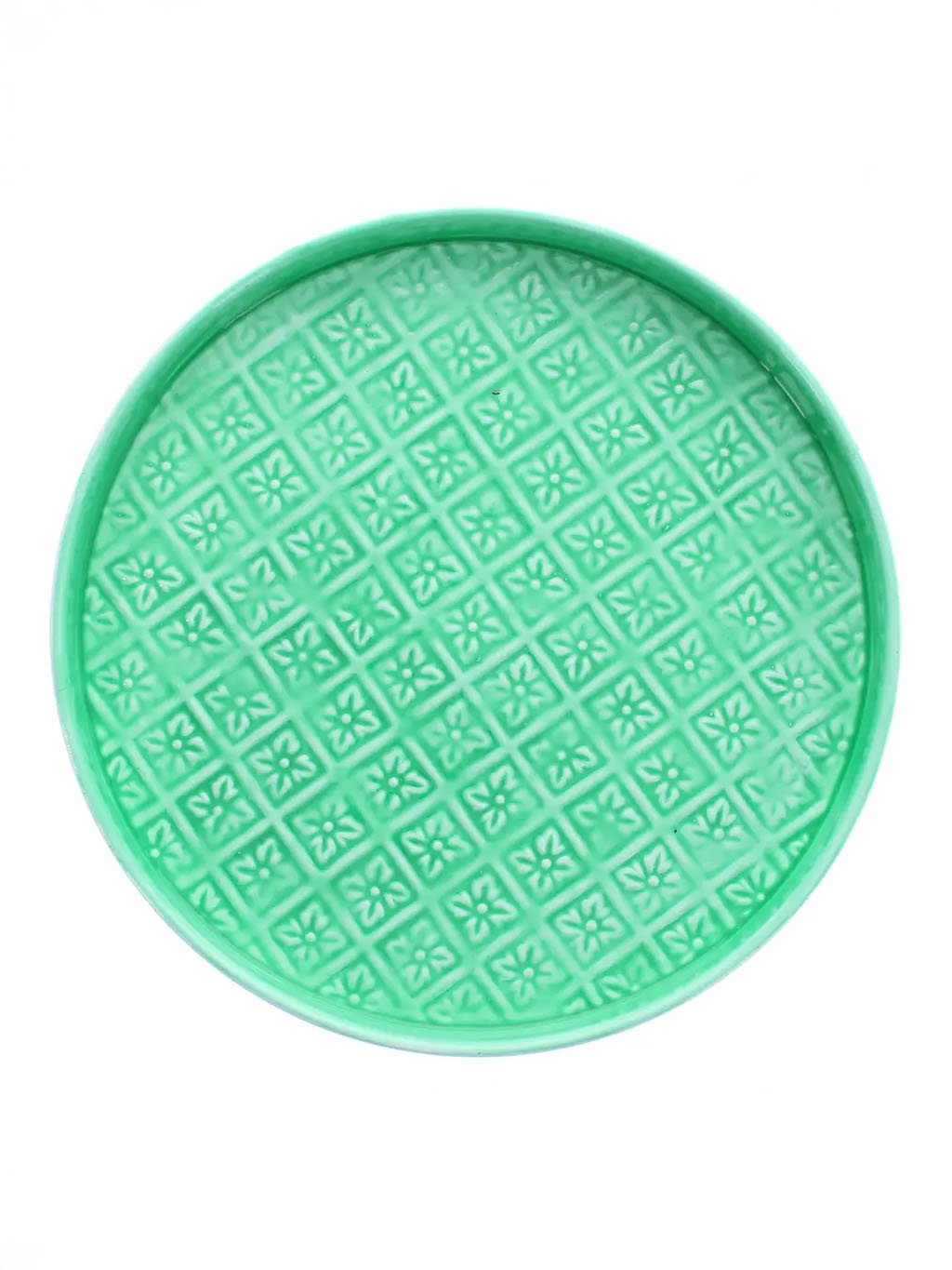 Runde Emaille-Tray (30 cm) - Hellgrün