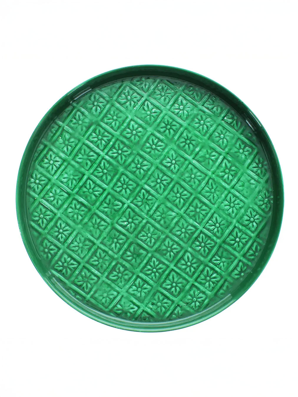 Runde Emaille-Schale (30 cm) - Grün