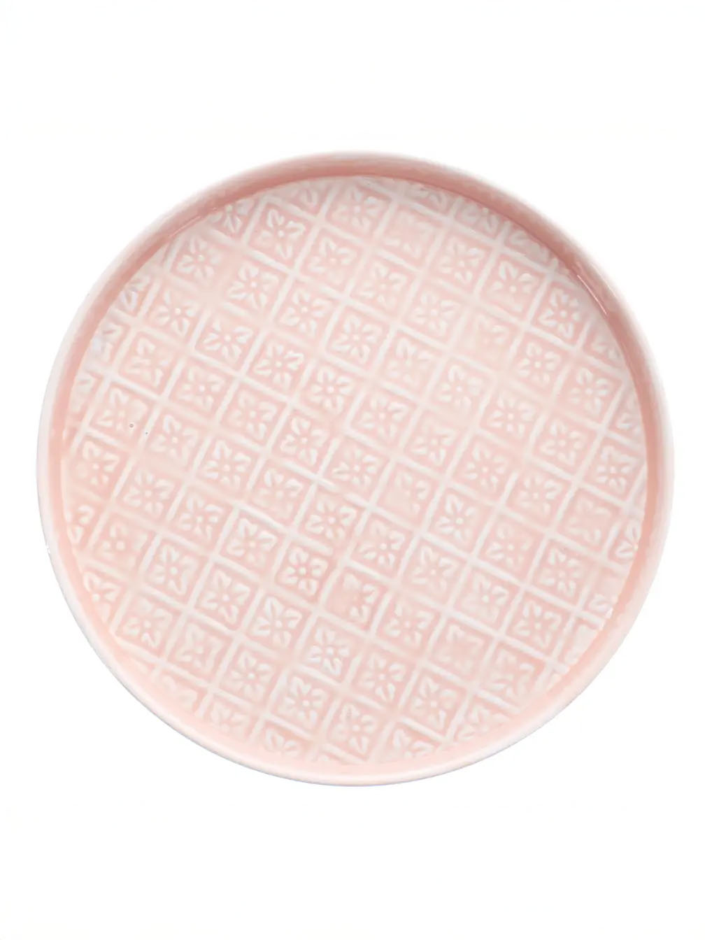 Runde Emaille-Tray (30 cm) - Sart pink