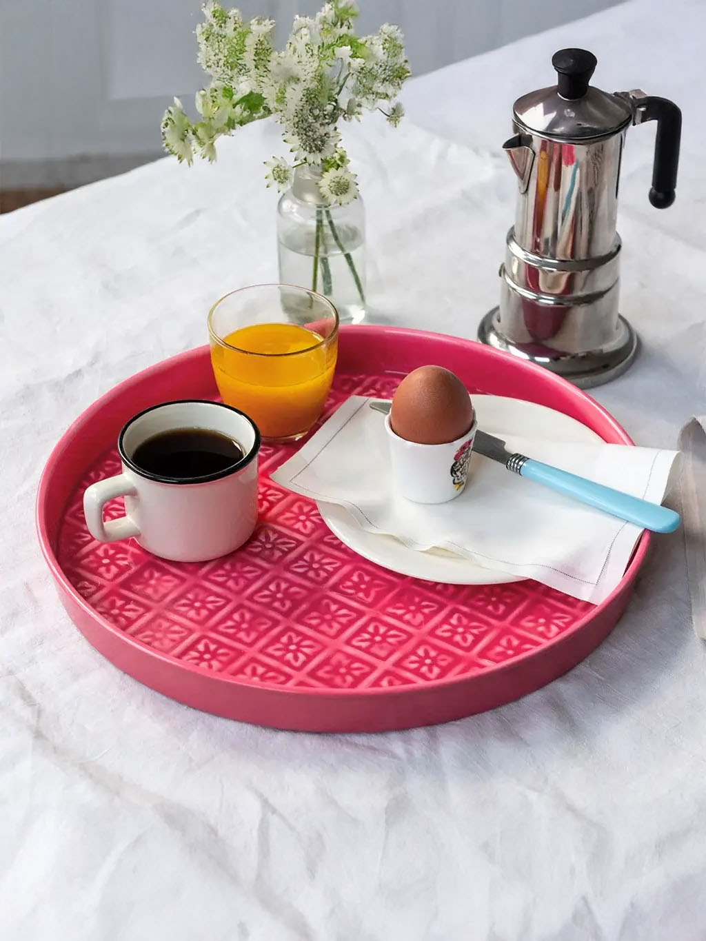 Alternative Ansicht von Rundem Emaille-Tray (30 cm) - Pink
