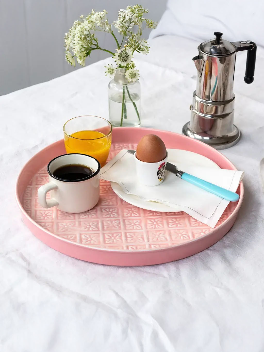 Alternative Ansicht von Runde Emaille-Tray (30 cm) - Pink Sorbet