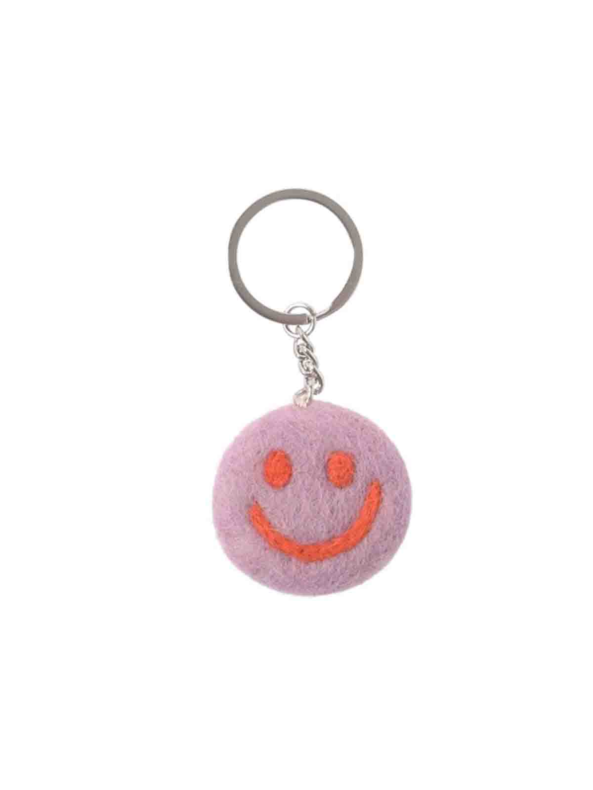Schlüsselanhänger - Rosa Smiley