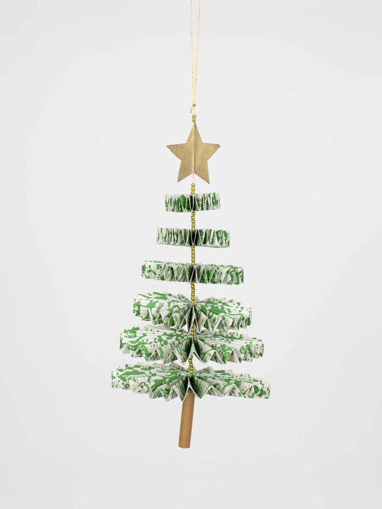 Weihnachtsbaum aus gefaltetem Papier