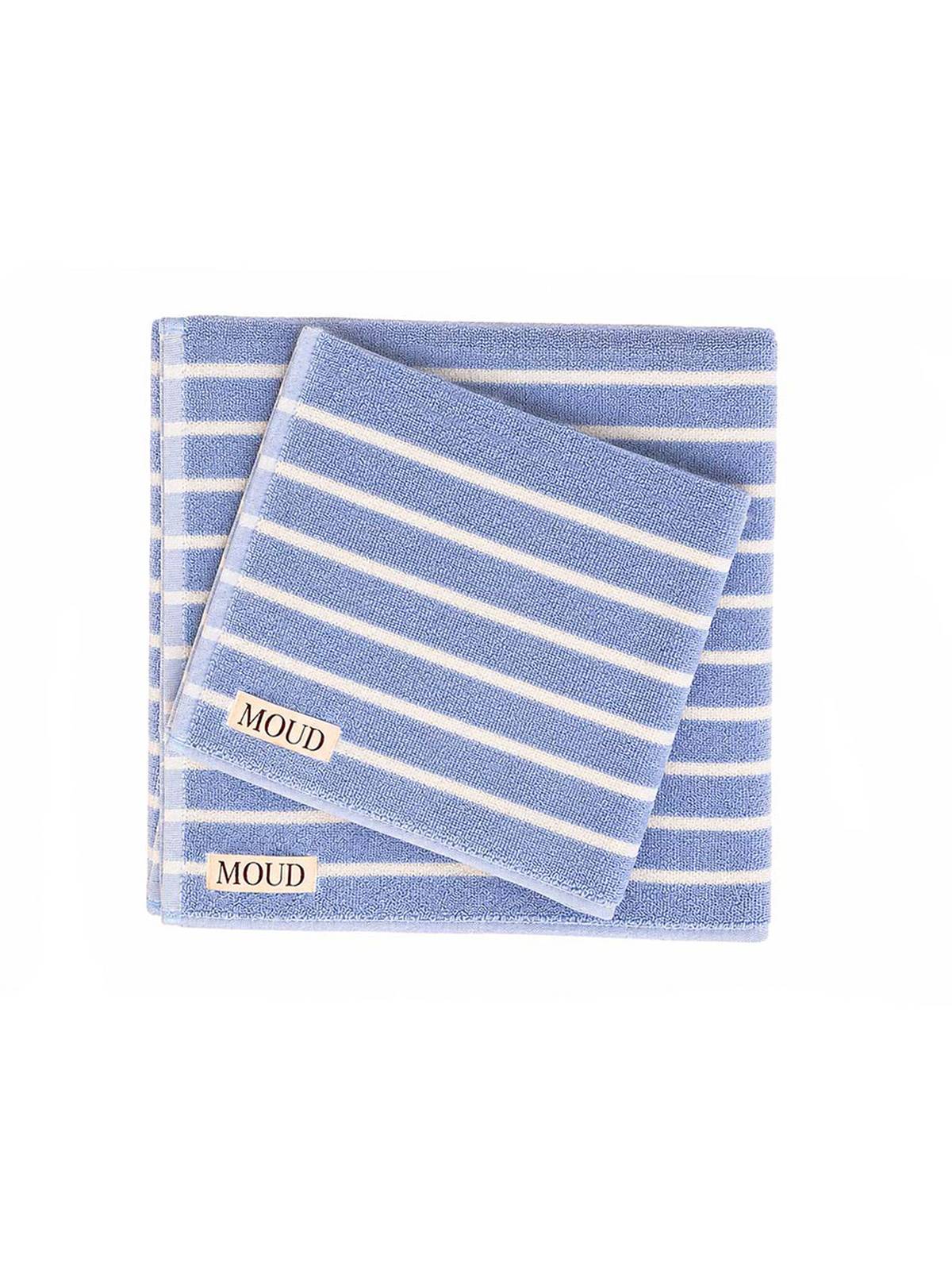 Handtuch;Lino& quot; – Gestreift in Meeresblau