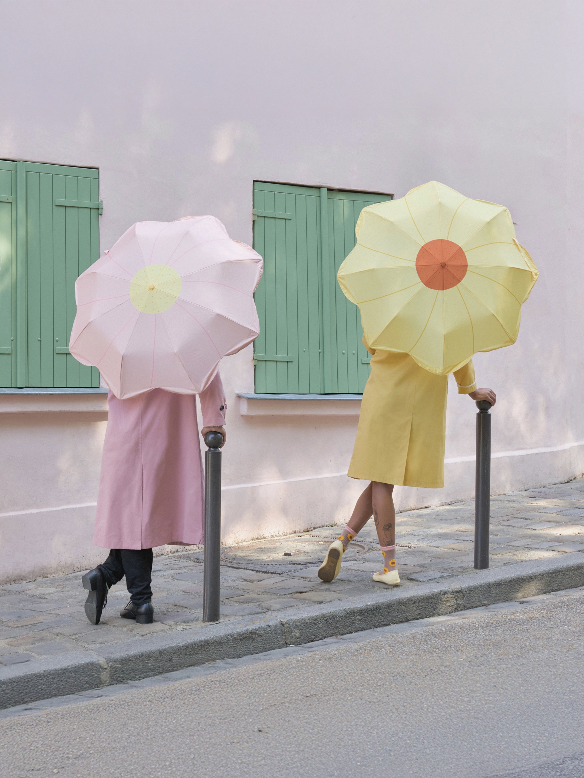 Regenschirm - Rosa Blume