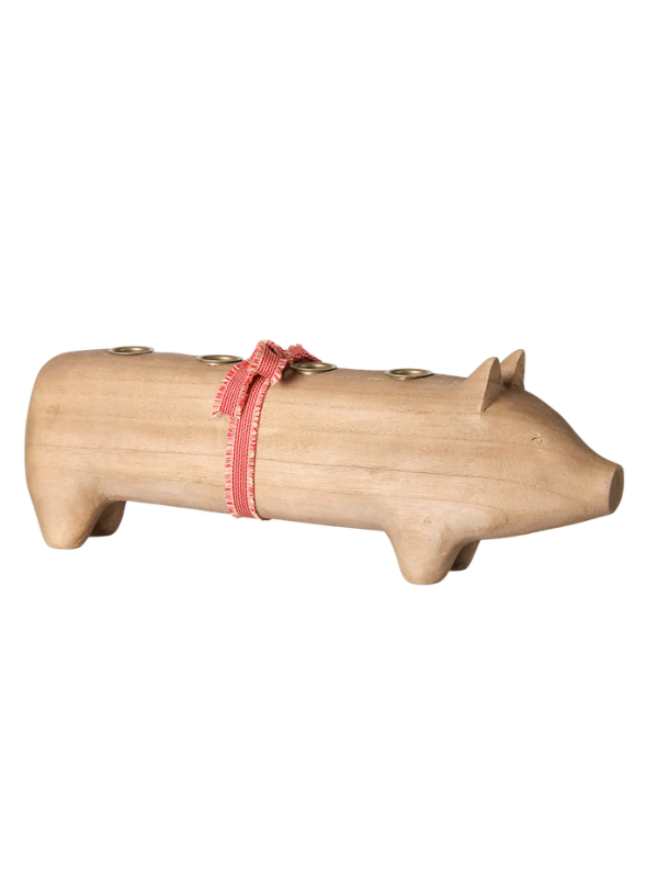 Adventskerze - Großes Schwein in der Natur (Kronkerze) - Bild 3